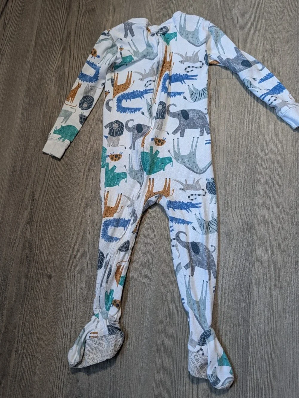 Carter's Just One You Safari Animal Footed Pajama 2T Zip Sleeper